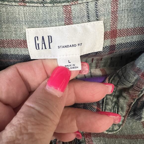 Upcycled Flannel Shirt Shacket Womens Large Boho Vintage Inspired Cottage Retro - Picture 4 of 4